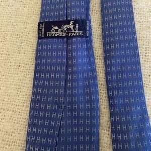 Hermes men tie made in France Condition is "Pre-owned